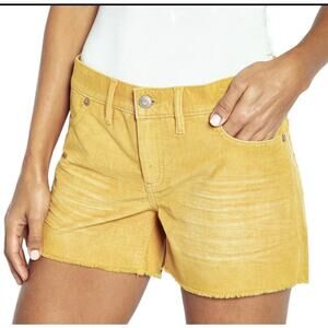 GAP Soft Stretch Corduroy Shorts Raw Hem Oro Gold Size 6